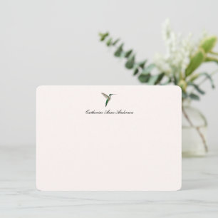 Elegant Hummingbird note card