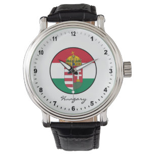 Elegant Hungary Watch & Hungarian Flag 