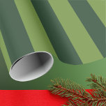 Elegant Hunter Green Garden Green Stripe  Wrapping Paper<br><div class="desc">Simple green stripes wrapping paper - perfect for colourful garden themed stripes.</div>