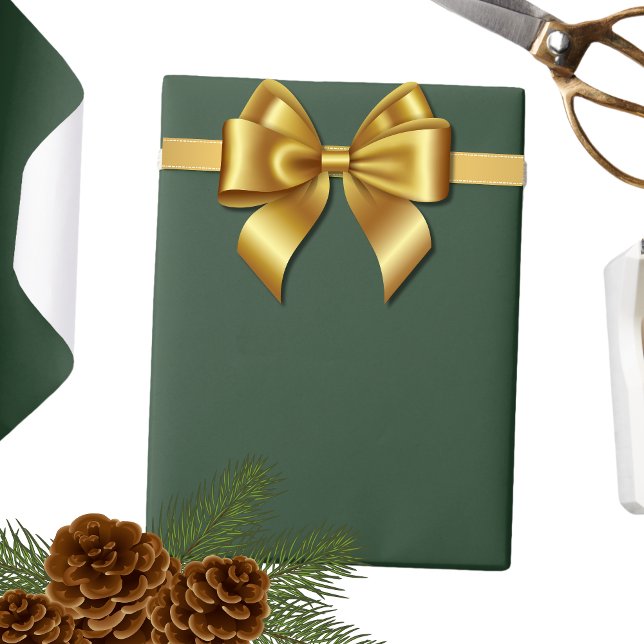 Elegant Hunter Green Solid  Wrapping Paper (Creator Uploaded)