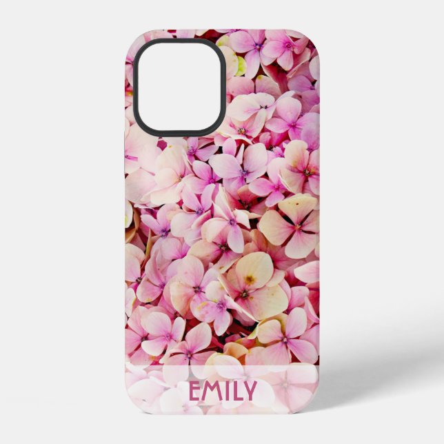 Elegant Hydrangas Personalised iPhone Case (Back)