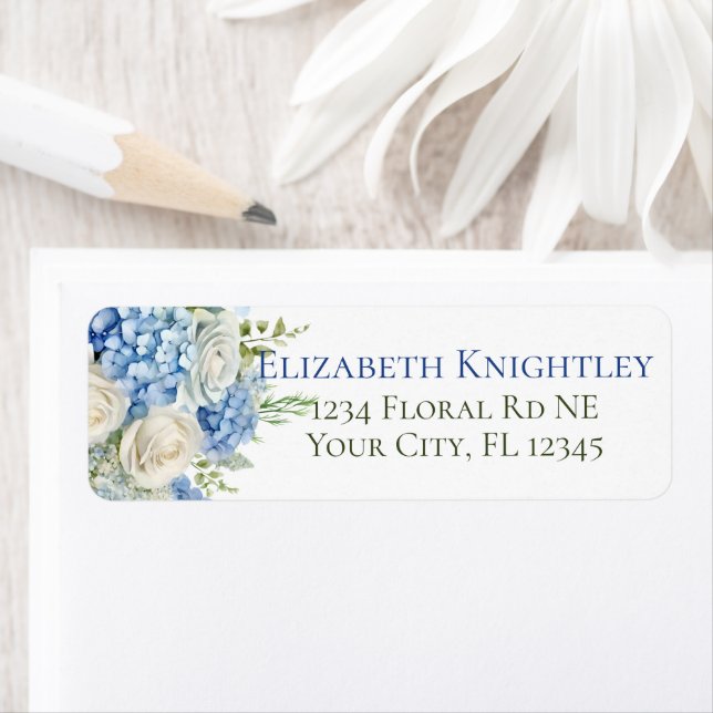Elegant Hydrangea Flowers White Roses Address (Insitu)
