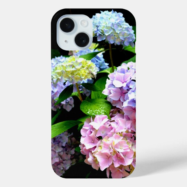 Elegant Hydrangea garden pink blue purple floral Case-Mate iPhone Case (Back)