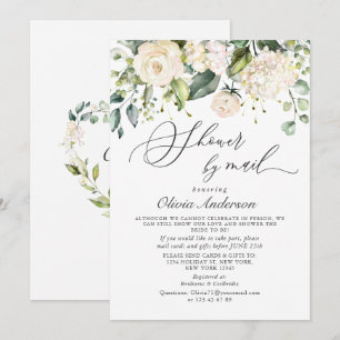 Elegant Hydrangea Roses Bridal Shower By Mail Invitation
