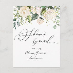 Elegant Hydrangea Roses Bridal Shower By Mail Postcard