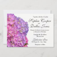 Elegant Hydrangeas pink purple flowers Wedding
