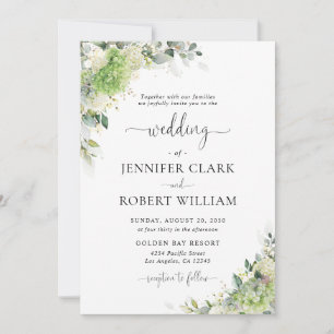 Elegant Hydrangeas Wedding Invitation