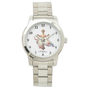 Elegant I believe Cross Religious  Watch