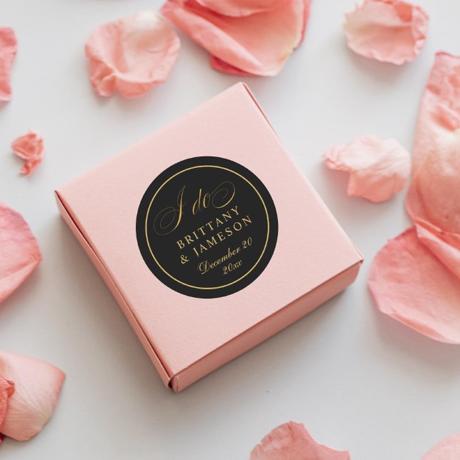 Elegant I Do Wedding Save the Date Envelope Seal (Creator Uploaded)