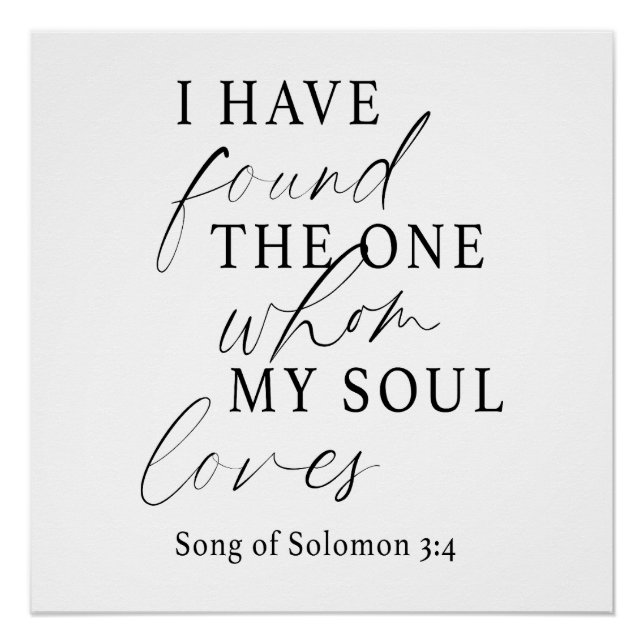 Elegant I Have Found The One Quote Wedding  Poster (Front)