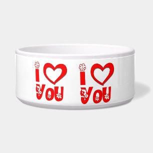 Elegant I Love You Minimalist Red Ceramic