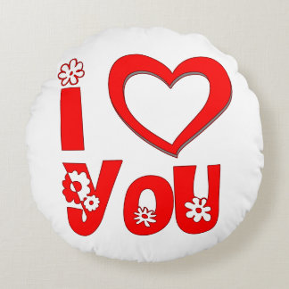 Elegant I Love You Throw Pillow | Minimalist Red