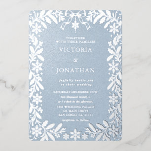 Elegant Ice Blue and Silver Winter Wedding