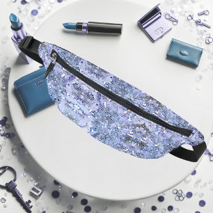 Elegant ice blue mosaic, modern bum bags