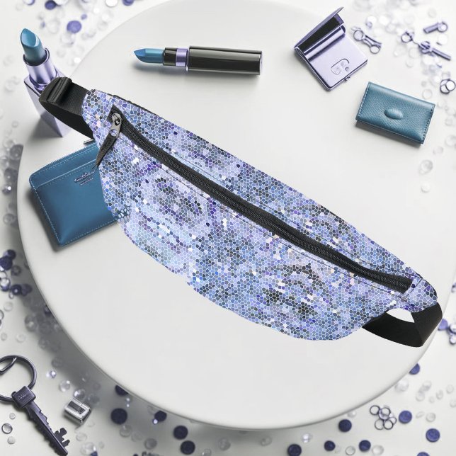 Elegant ice blue mosaic, modern bum bags (Creator Uploaded)
