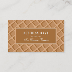 Elegant, Ice Cream Waffle Cone Business Card