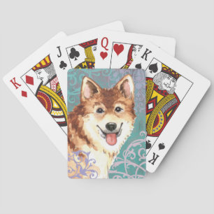 Elegant Icelandic Sheepdog Playing Cards