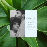 Elegant Icy Blue Photo Save the Date II