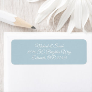 Elegant Icy Winter Blue Return Address