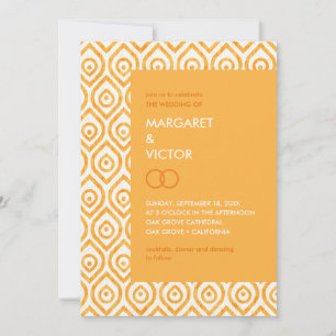 Elegant Ikat pattern Wedding Invitation