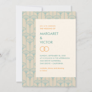 Elegant Ikat pattern Wedding Invitation