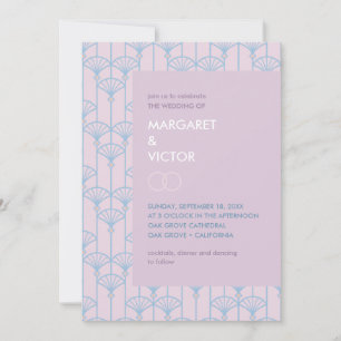 Elegant Ikat pattern Wedding Invitation