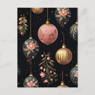 Elegant illustration of Christmas tree bullets Postcard