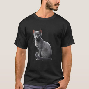 Elegant illustration of Sitting Gray Cat T-Shirt