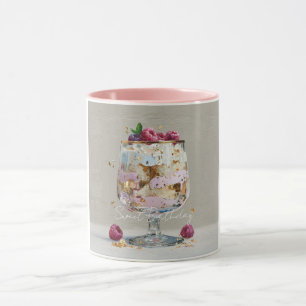 Elegant Impasto Raspberry Dessert Sweet Birthday   Mug