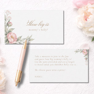 Elegant In Bloom How Big Is Mummy's Belly Ticket Enclosure Card