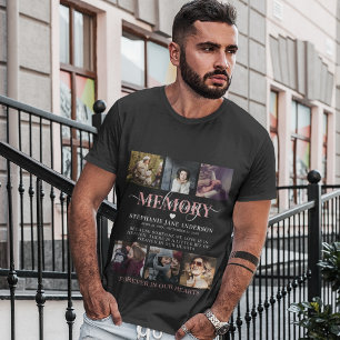 Elegant In Loving Memory Photo Collage Memorial T-Shirt