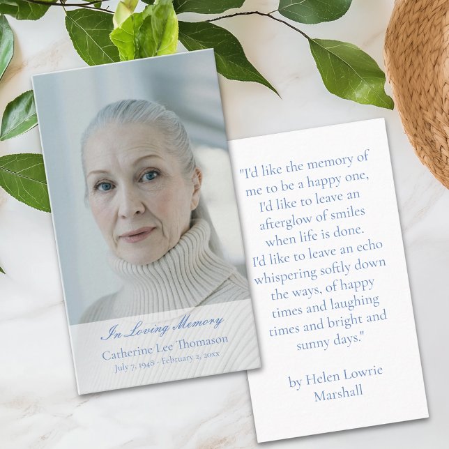 Elegant In Loving Memory Photo Prayer Cards (Elegant In Loving Memory Photo Prayer Cards)