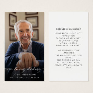 Elegant In Loving Memory Script Photo Funeral 