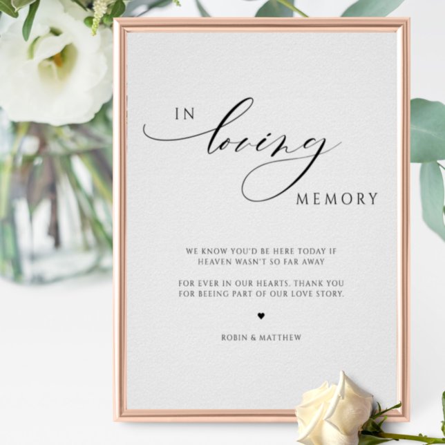 Elegant In Loving Memory Wedding Sign (Creator Uploaded)