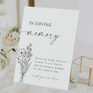 Elegant In Loving Memory Wedding Sign