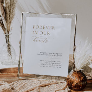 Elegant In loving memory wedding table sign