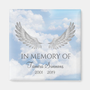 Elegant In Memory of Memorial Wings Custom Magnet