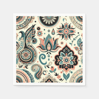 Elegant Indian Patterned Paper Napkins