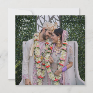 Elegant Indian Photo Wedding Save The Date
