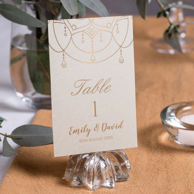 Elegant  Indian Traditional Design Wedding Table Number (Creator Uploaded)