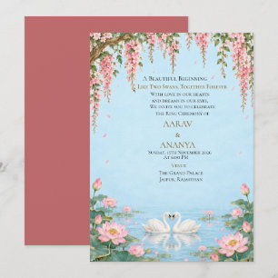 Elegant Indian Wedding Ring Ceremony Invitation