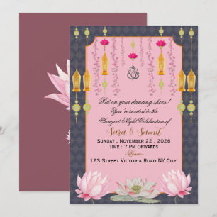 Elegant Indian Wedding Sangeet Invitation