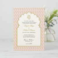 Elegant Indian wedding with Ganesh pink Invitation