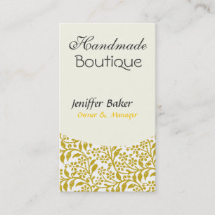 Elegant  Indie Floral Art Style Design Business Card