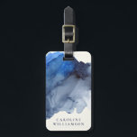 Elegant Indigo Abstract Watercolor Personalised  Luggage Tag<br><div class="desc">Elegant Indigo Abstract Watercolor Personalised Luggage Tag</div>