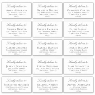 Elegant Individual Guest Address Wedding Invite