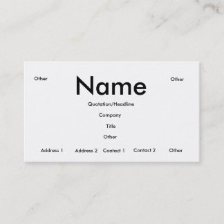 Elegant information business card