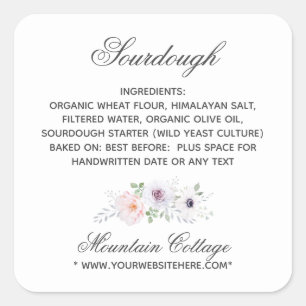 Elegant Ingredients Label White Logo Boutique