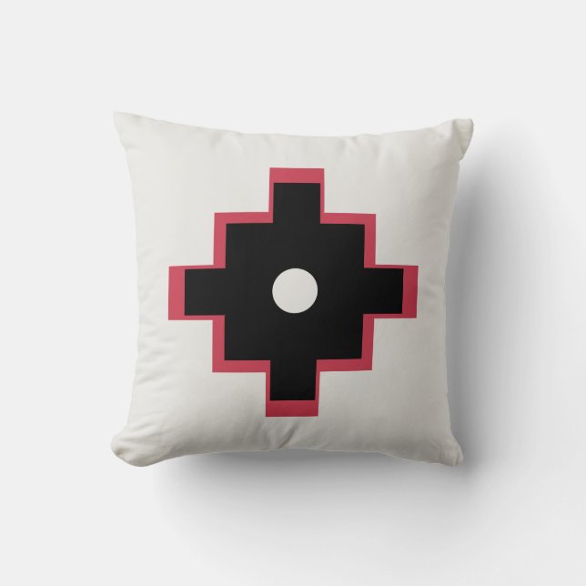 Elegant Inka Cross Geometric Design Cushion (Front)
