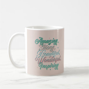 Elegant inspirational 3D typography design  Coffee Mug